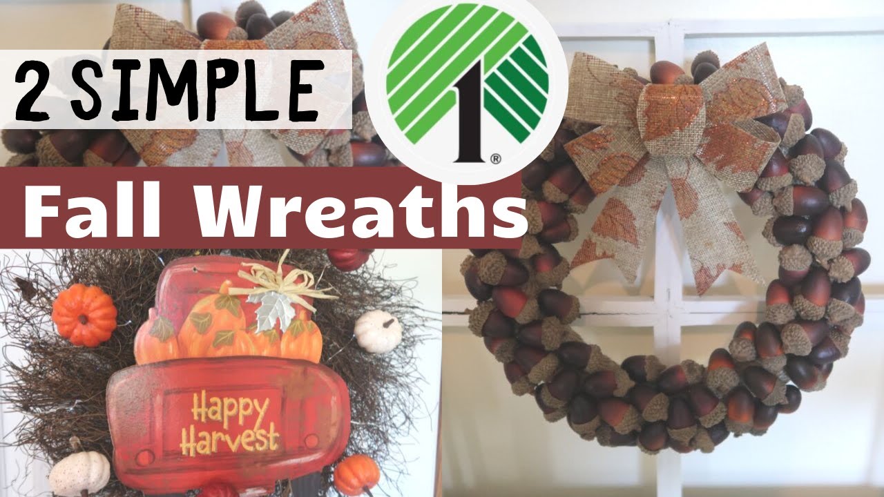 DOLLAR TREE FALL WREATH DIYS | ULTIMATE FALL WREATH PLAYLIST | 2 SIMPLE AND EASY WREATHS