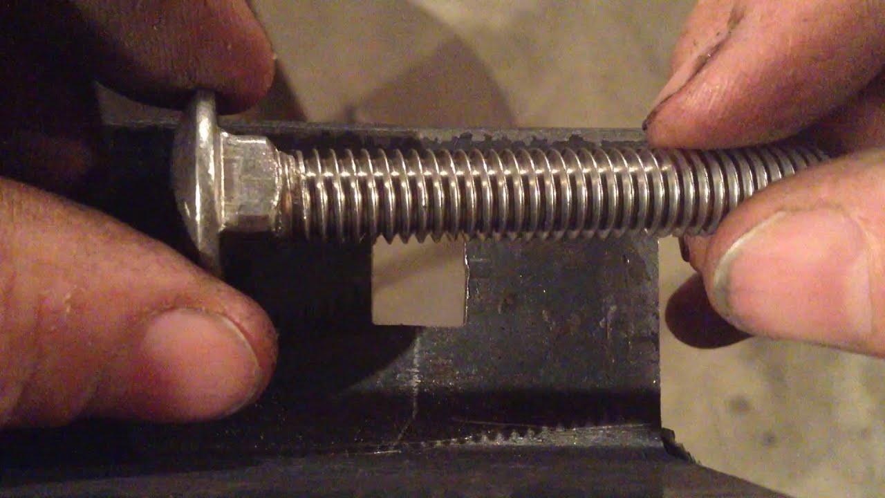 Carriage Bolts: filing a square hole from a circle