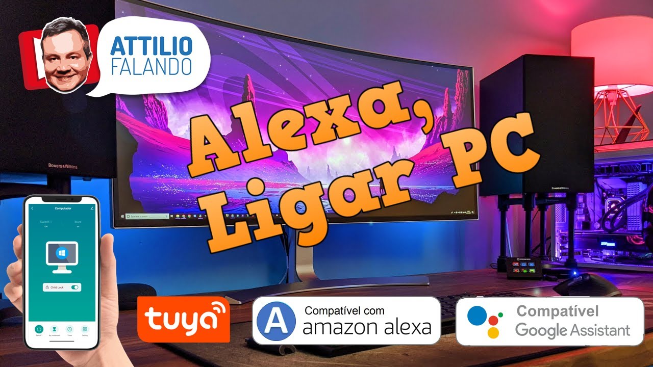 Ligar e Desligar o PC pela ALEXA, GOOGLE e CELULAR. Excelente para SETUP GAMER !!!