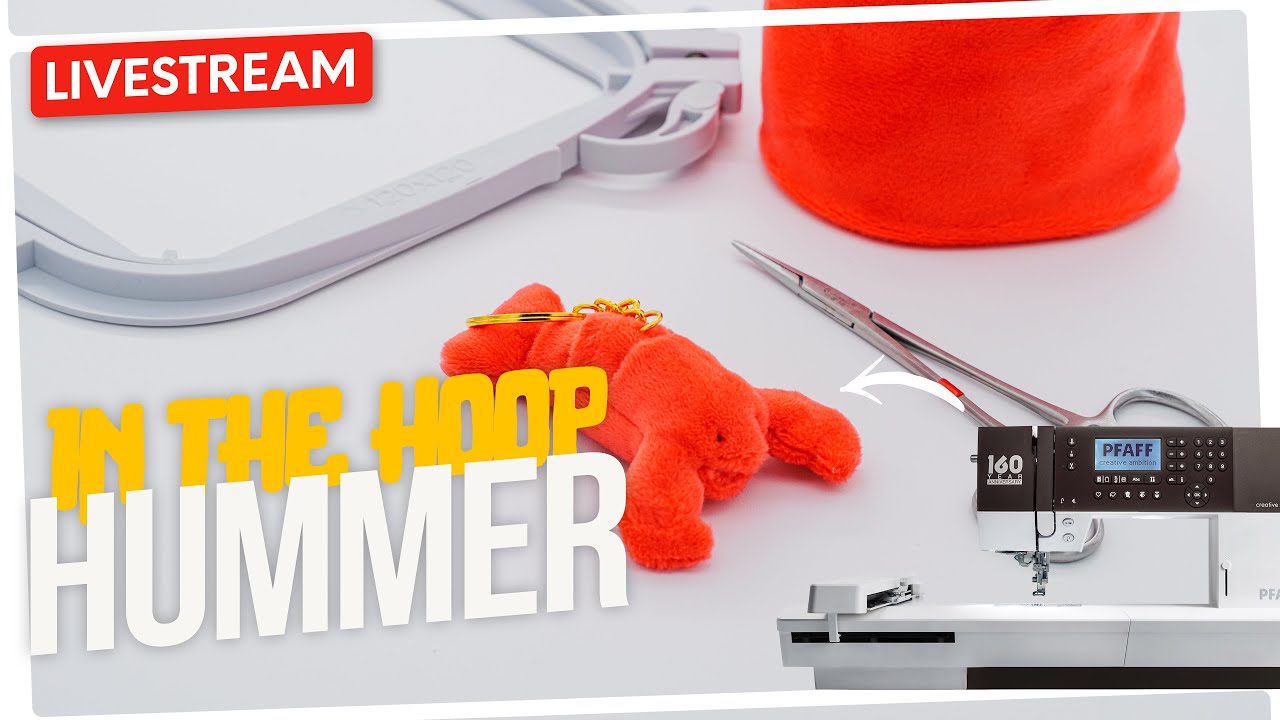 🔴 #112 Schlüsselanhänger »Hummer« mit der Stickmaschine sticken