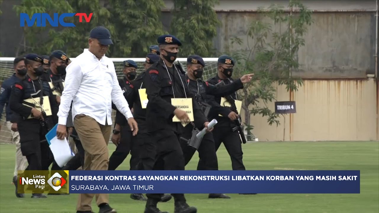 Rekonstruksi Tragedi Kanjuruhan di Lapangan Mapolda Jatim Libatkan Korban #LintasiNewsPagi 20/10