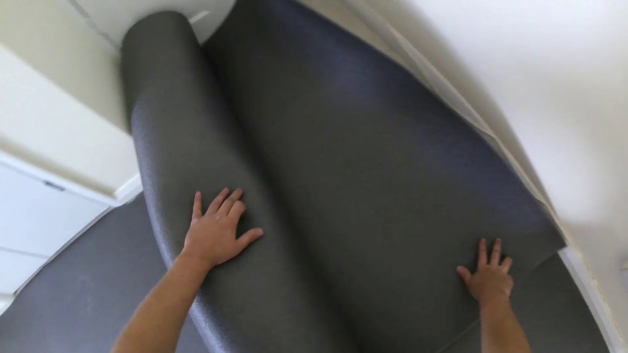 DIY carpet and underlay fitting on concrete floor with adhesive only.