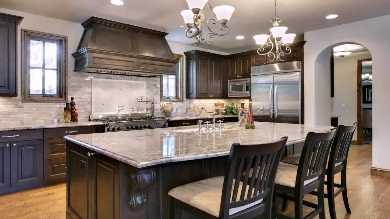 White Kitchen Cabinets With Fantasy Brown Granite