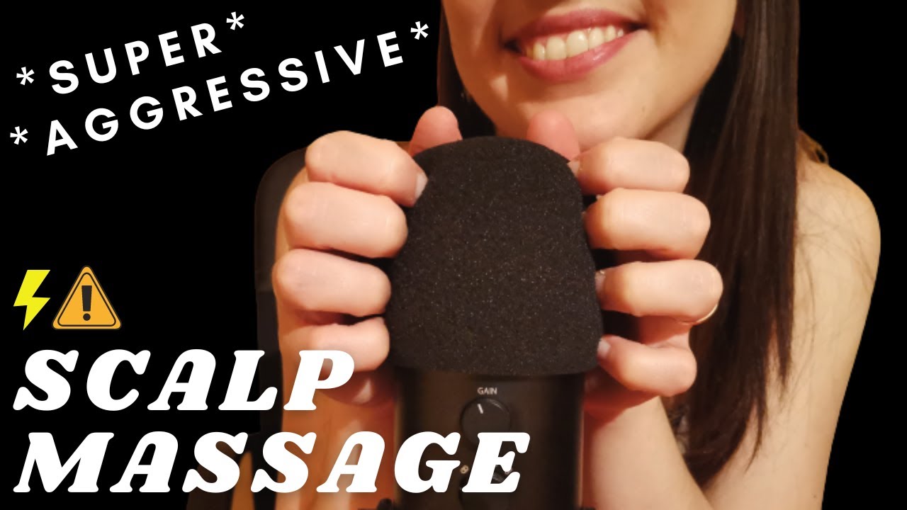 ASMR - FAST and AGGRESSIVE SCALP SCRATCHING MASSAGE | mic scratching with mic cover | Soft Spoken