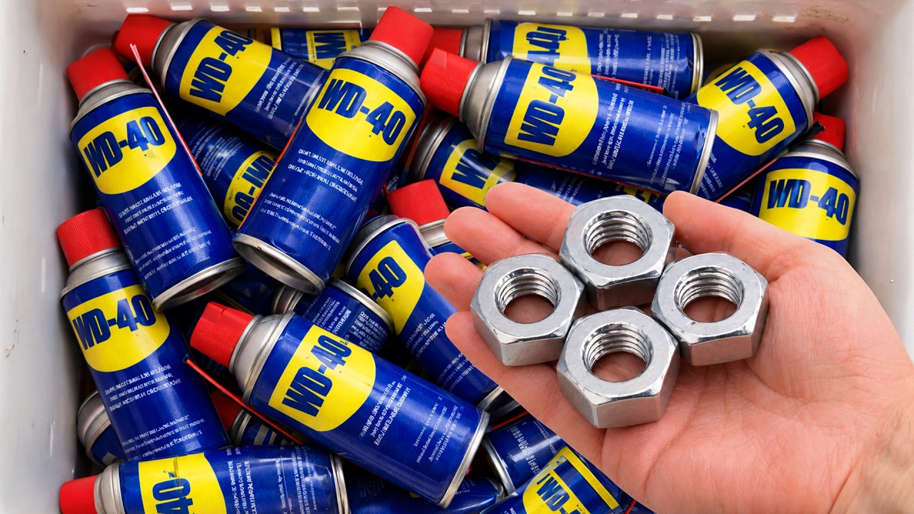 Не выбрасывайте пустые баллончики WD-40! Простой способ наполнить их за 1 минуту! Гениальный трюк!