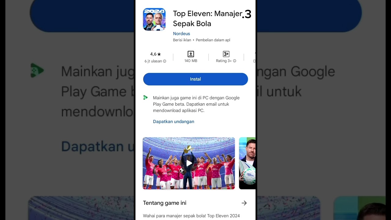5 game bola terbaik di play store menurut gw😁