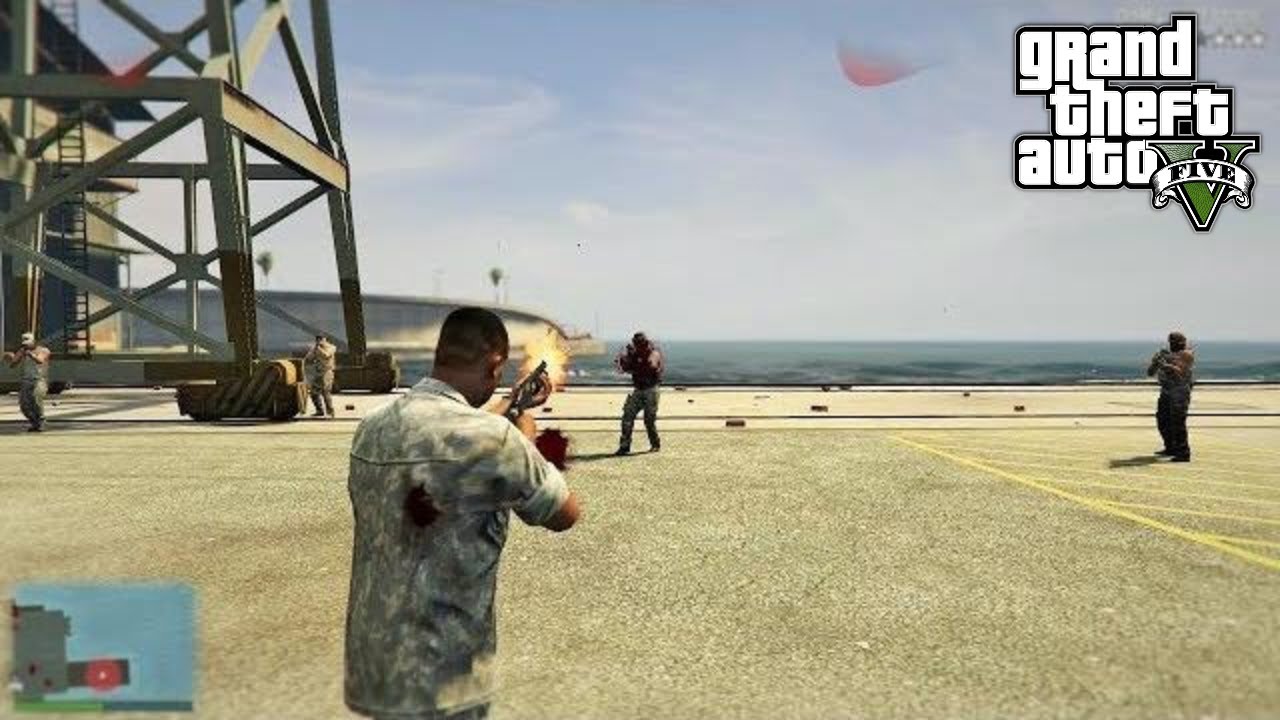 GTA 5 - ARMY FIVE STAR RAMPAGE AT MERRYWEATHER BASE (GTA V Funny Moments)