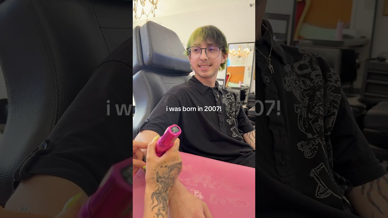 You are the youngest person EVER! 😀 #tattoo #tattooshop #tattooartist #genz #meme