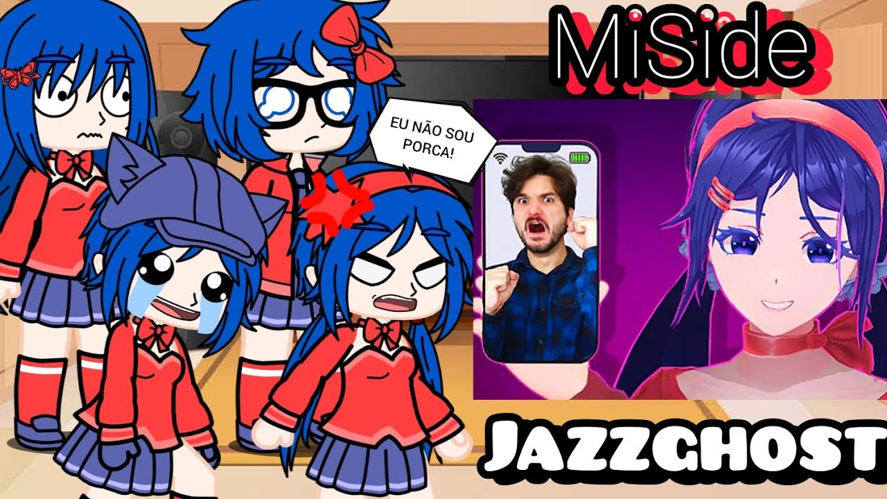 Miside react a Miside gameplay • Miside react a Player as Jazzghost gameplay • ❤️💙 COMPLETO