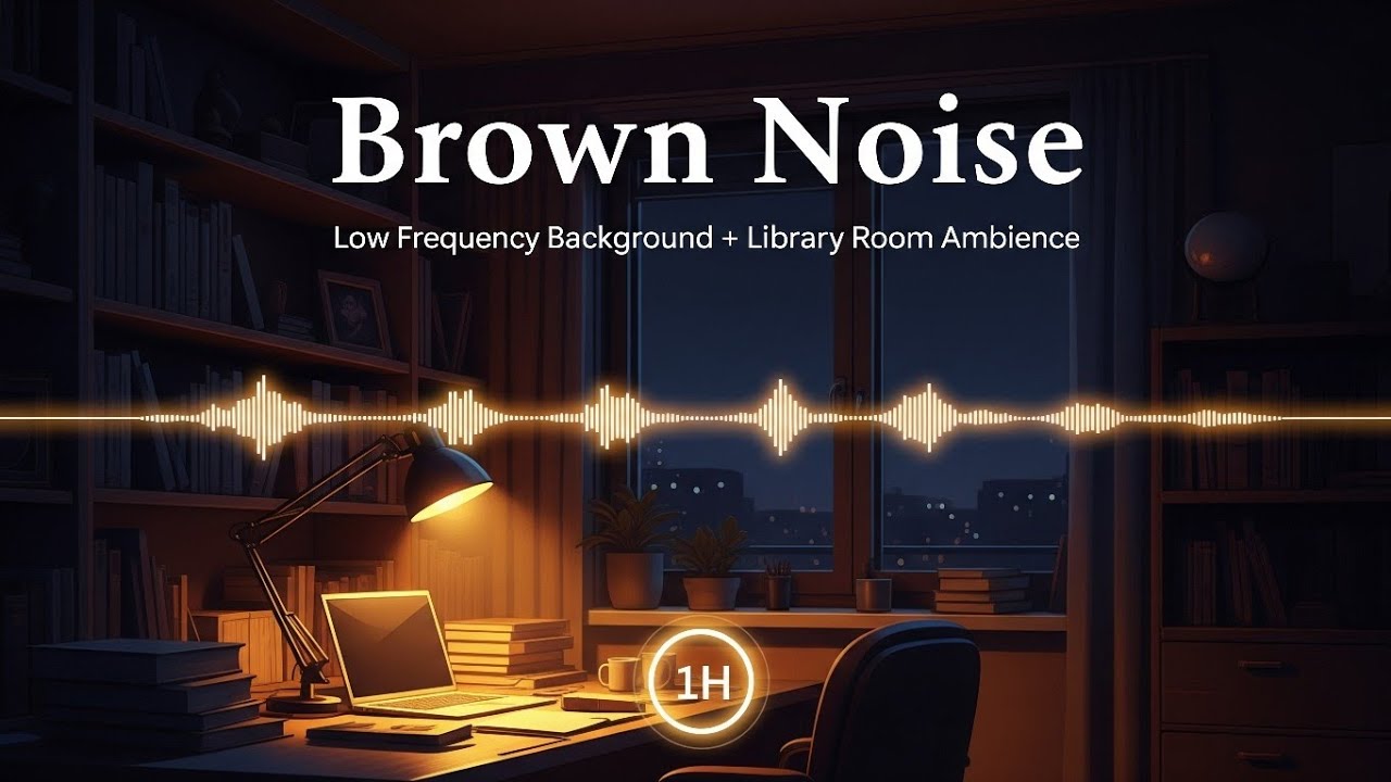 Library Brown Noise for Study & Focus – Pure Low Frequency Background