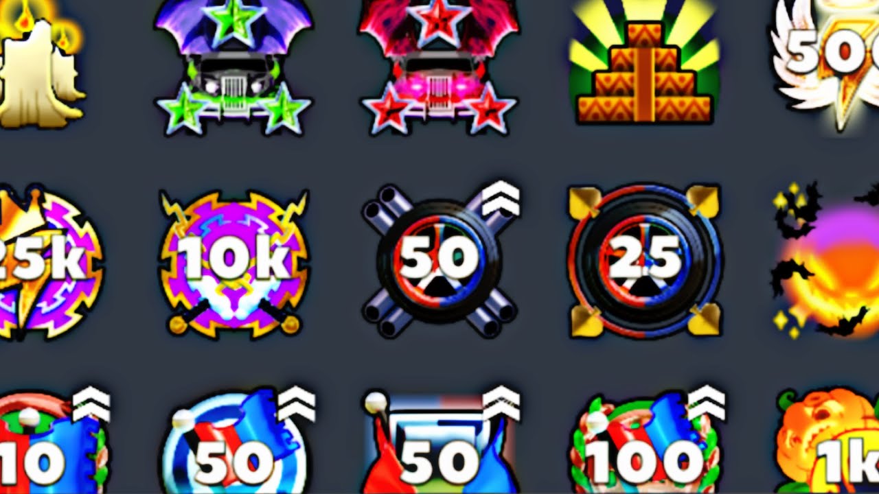 Crash of Cars - All Badges.