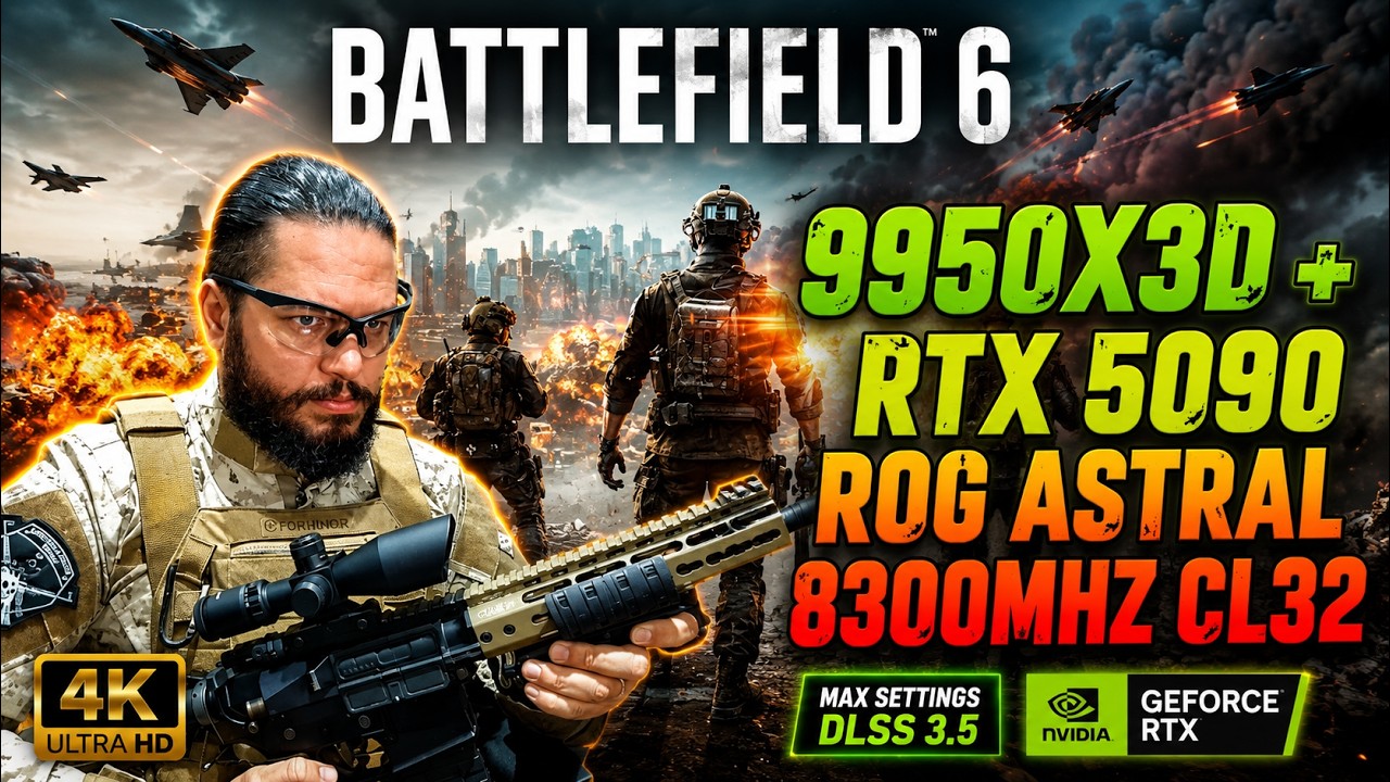 🔥O PODER MÁXIMO DO BATTLEFIELD 6! 🚀 RTX 5090 + Ryzen 9950X3D em 4K Ultra – Live de Lançamento #20💥