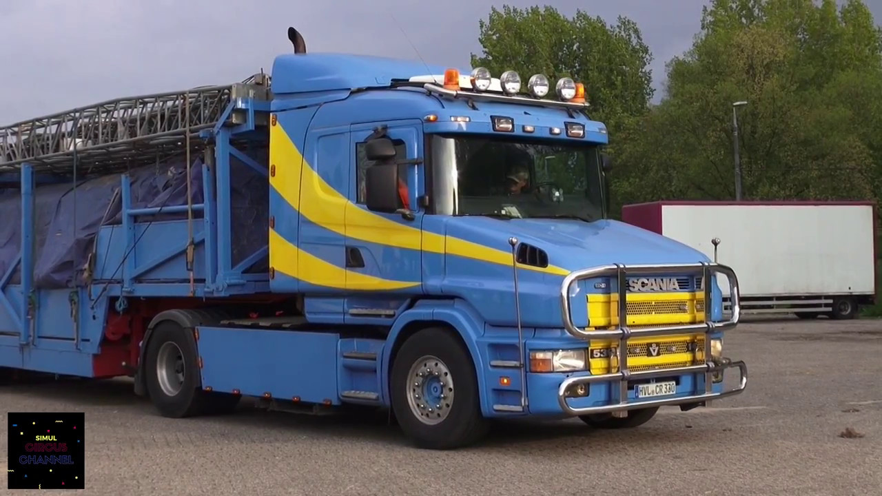 Circus RENZ International comes to town | transport | Scania V8