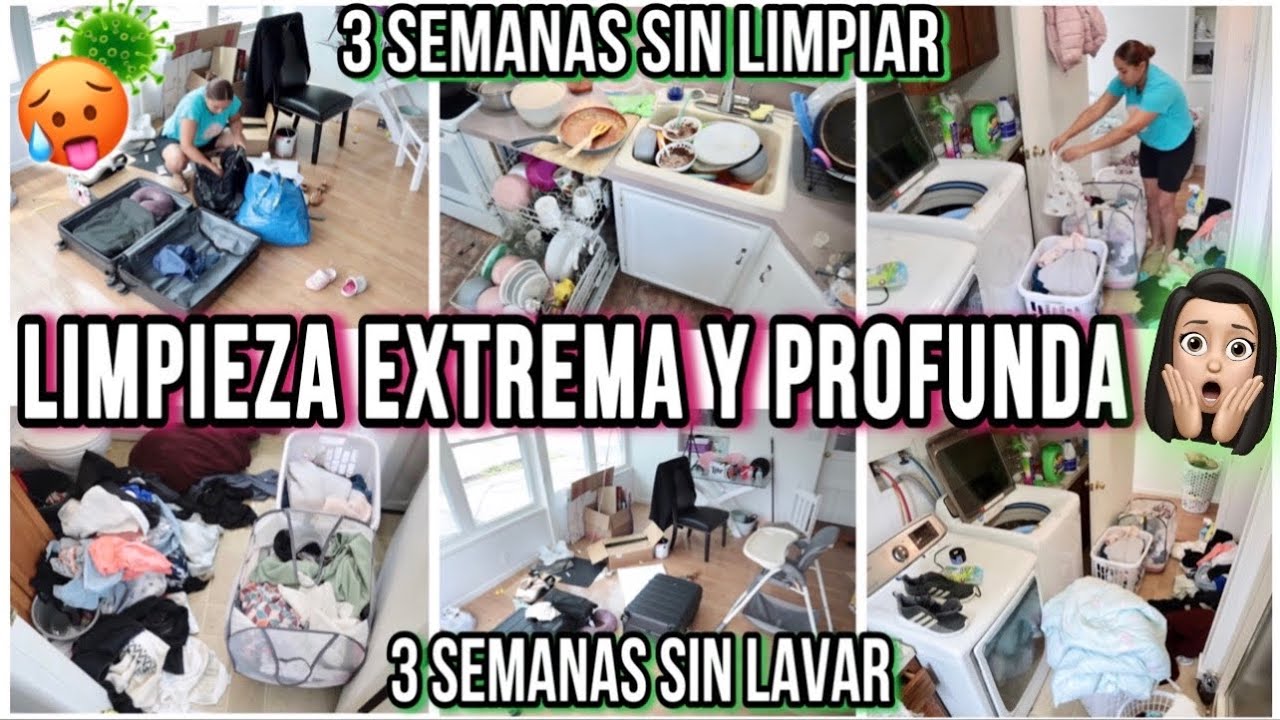 ✅*NEW* LIMPIEZA EXTREMA Y PROFUNDA🥵UN COMPLETO DESASTRE😳 3 SEMANAS SIN LIMPIAR 🫣LIMPIA CONMIGO 2023🧼