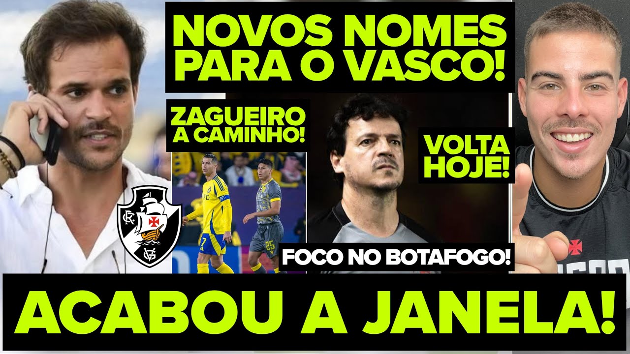 FIM DA JANELA! VASCO DE OLHO EM JOGADORES LIVRES! EXCELENTE NOTÍCIA! VASCÃO VOLTA HOJE AOS TREINOS!