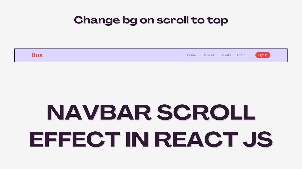 Sticky Navbar on Scroll react js & tailwind css | Bg change