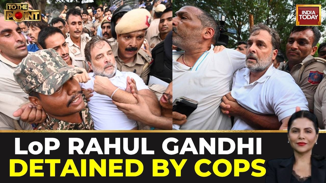 Watch Video: Rahul Gandhi Detained After Congress Protest Over NEET Outside PM Modi's Residence