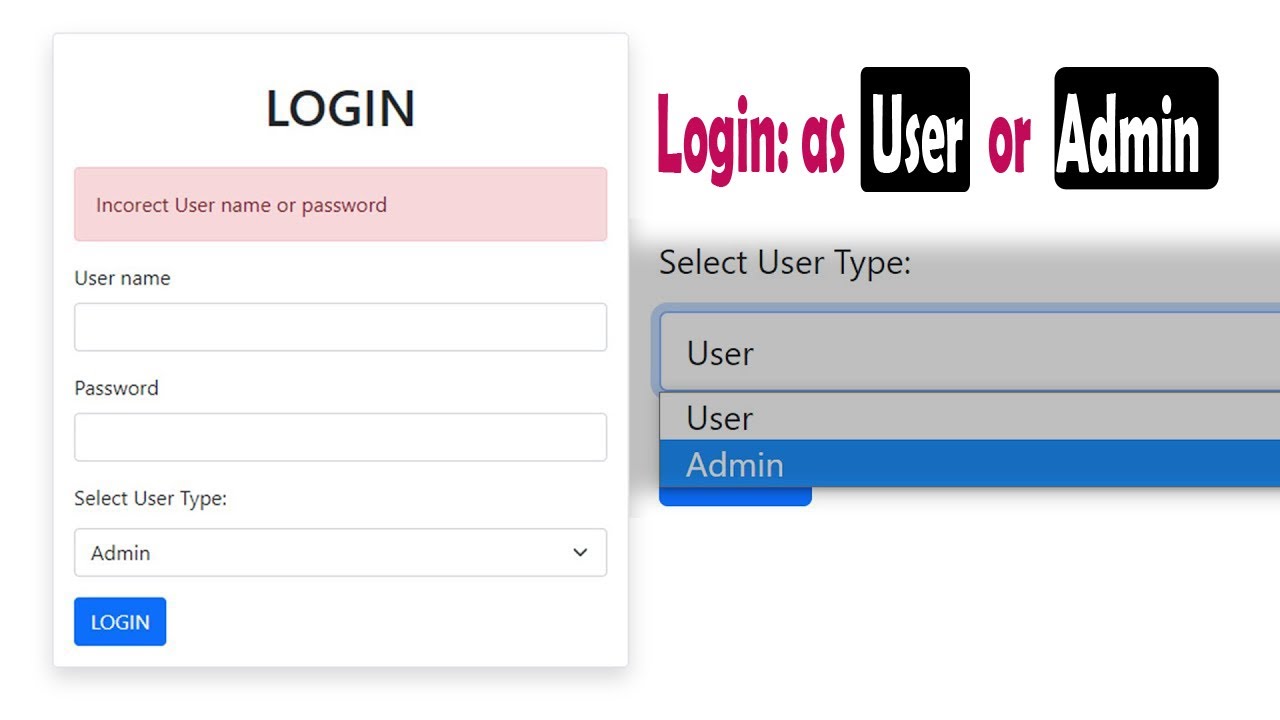 Многопользовательская система входа на основе ролей с использованием Bootstrap 5, PHP и MySQL