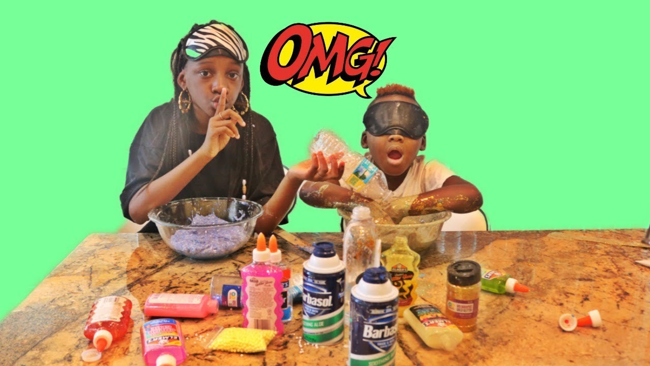 Blindfolded Slime Challenge YAYA CHEATED