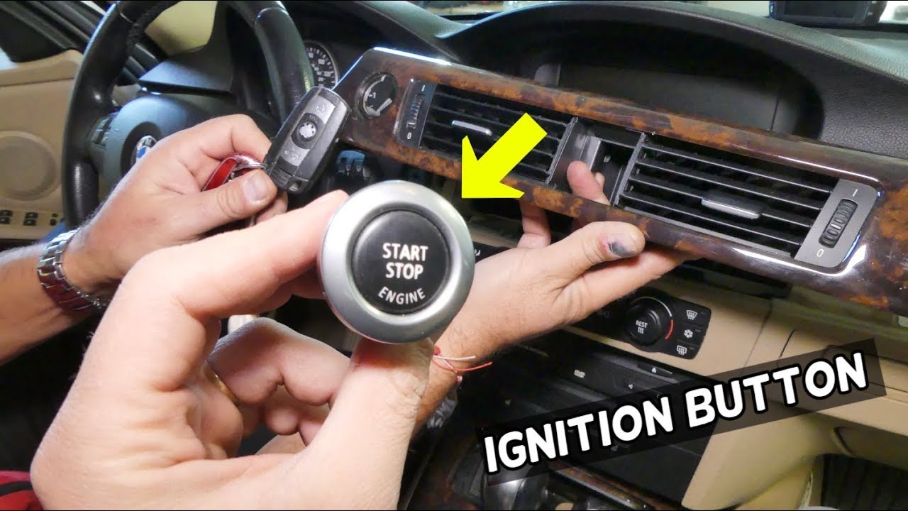 HOW TO REMOVE AND REPLACE ENGINE START STOP SWITCH IGNITION 325i 328i 335i 316i 318i 320i 335d 320d