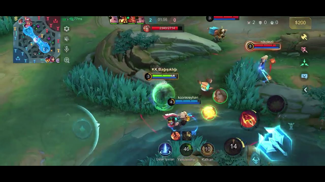 HANABİ SOLO RANK (2X TRİPLE KİLL) 22 KİLL 7 ASSİST GAMEPLAY Mobile Legends