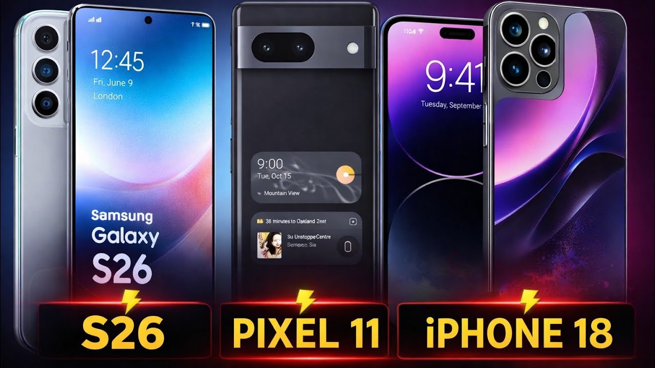 Upcoming Flagship Phones 🚀 | S26 vs Pixel 11 vs iPhone 18 iphone fold