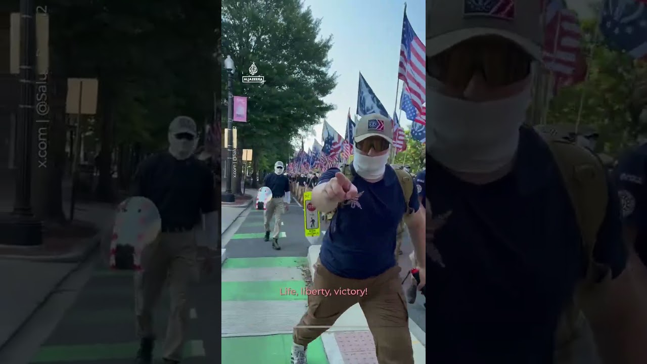 White nationalists march on Washington DC ahead of Freedom 250 celebrations