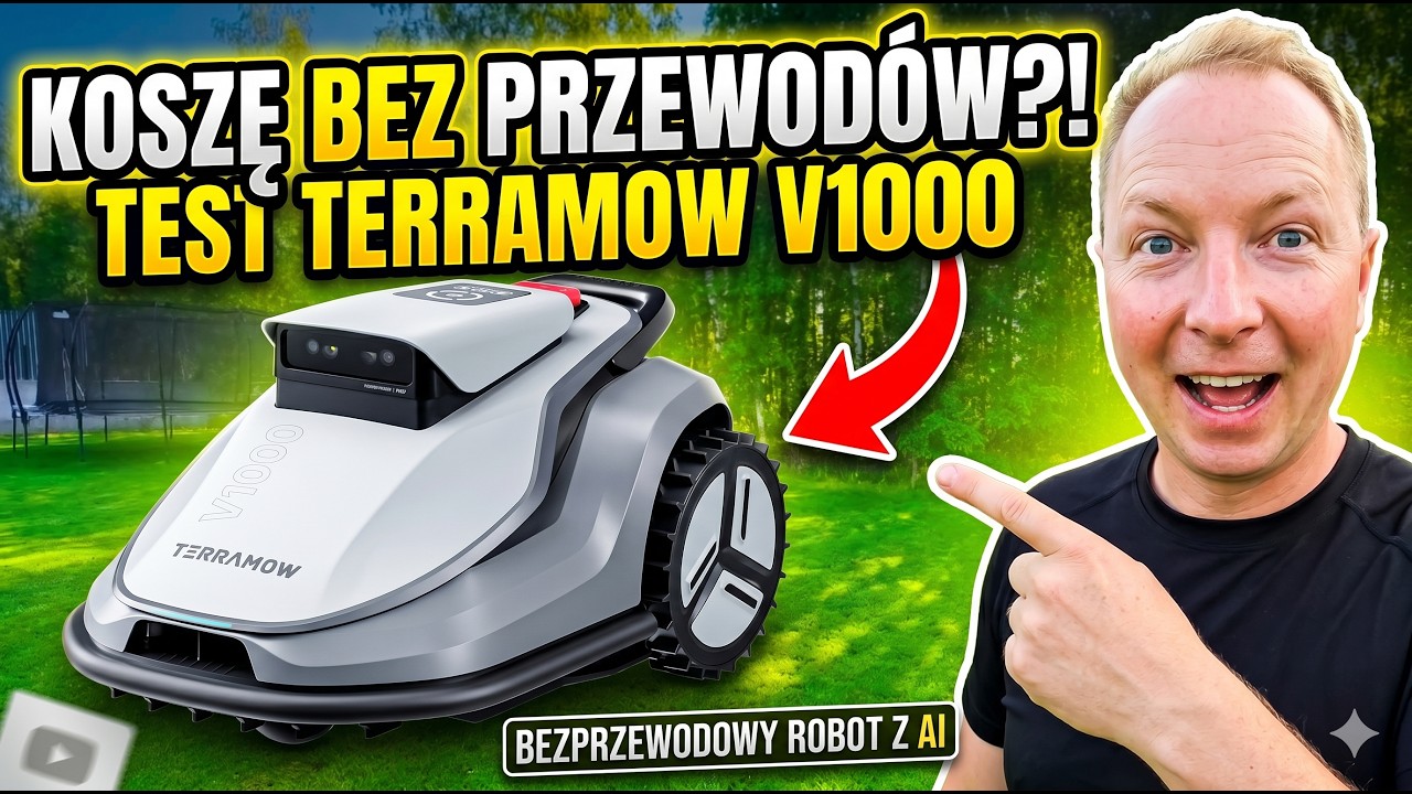 KOSZĘ BEZ PRZEWOD&Oacute;W?! 🤯 Test robota z AI TerraMow V1000