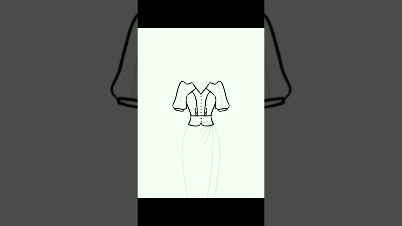 sketch to dress #myanmardress #fashiondesign #myanmar #digitalillustration #youtubeshorts  #shorts