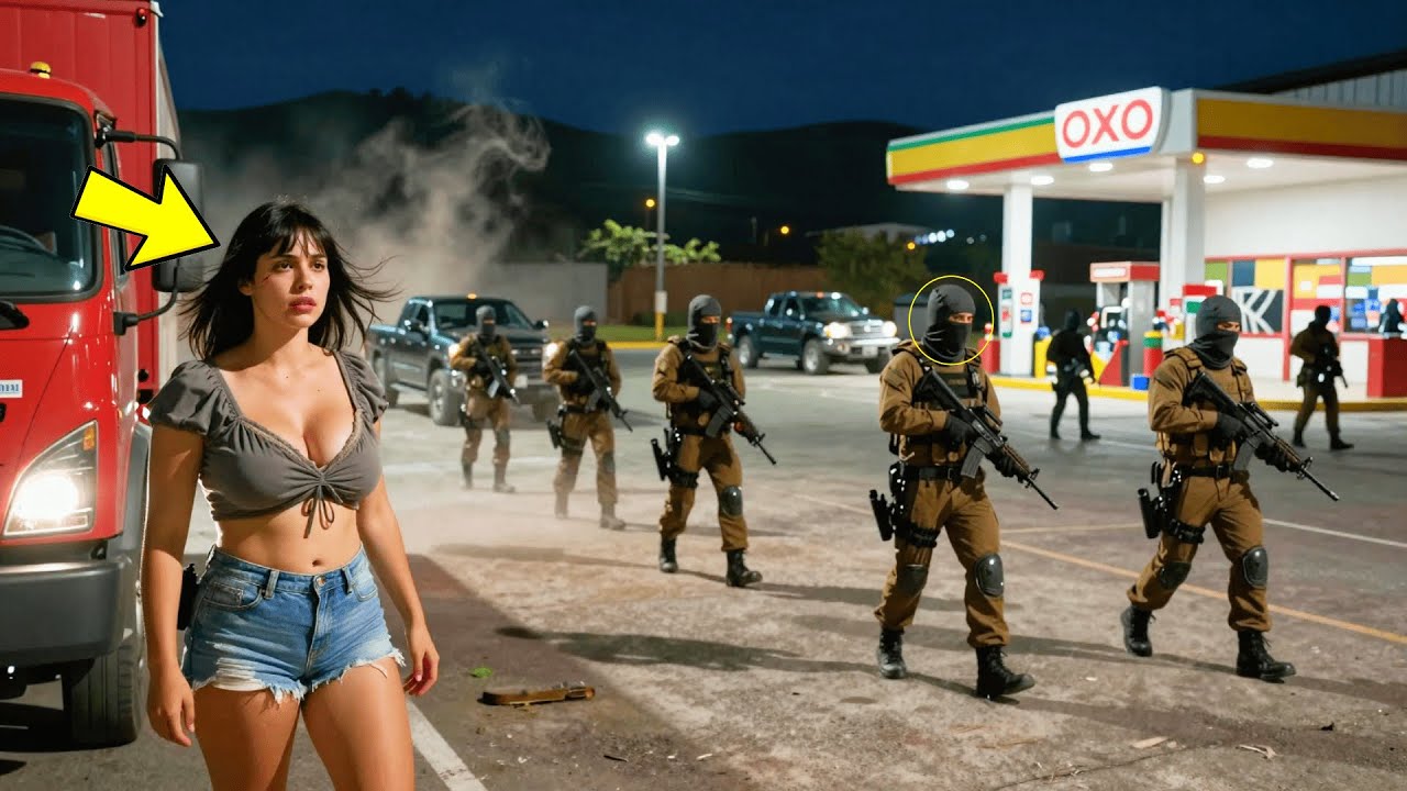 Los Sicarios Pararon En La Gasolinera A Las 2 AM—No Sabían Que La Trailera Era Ex-Marina
