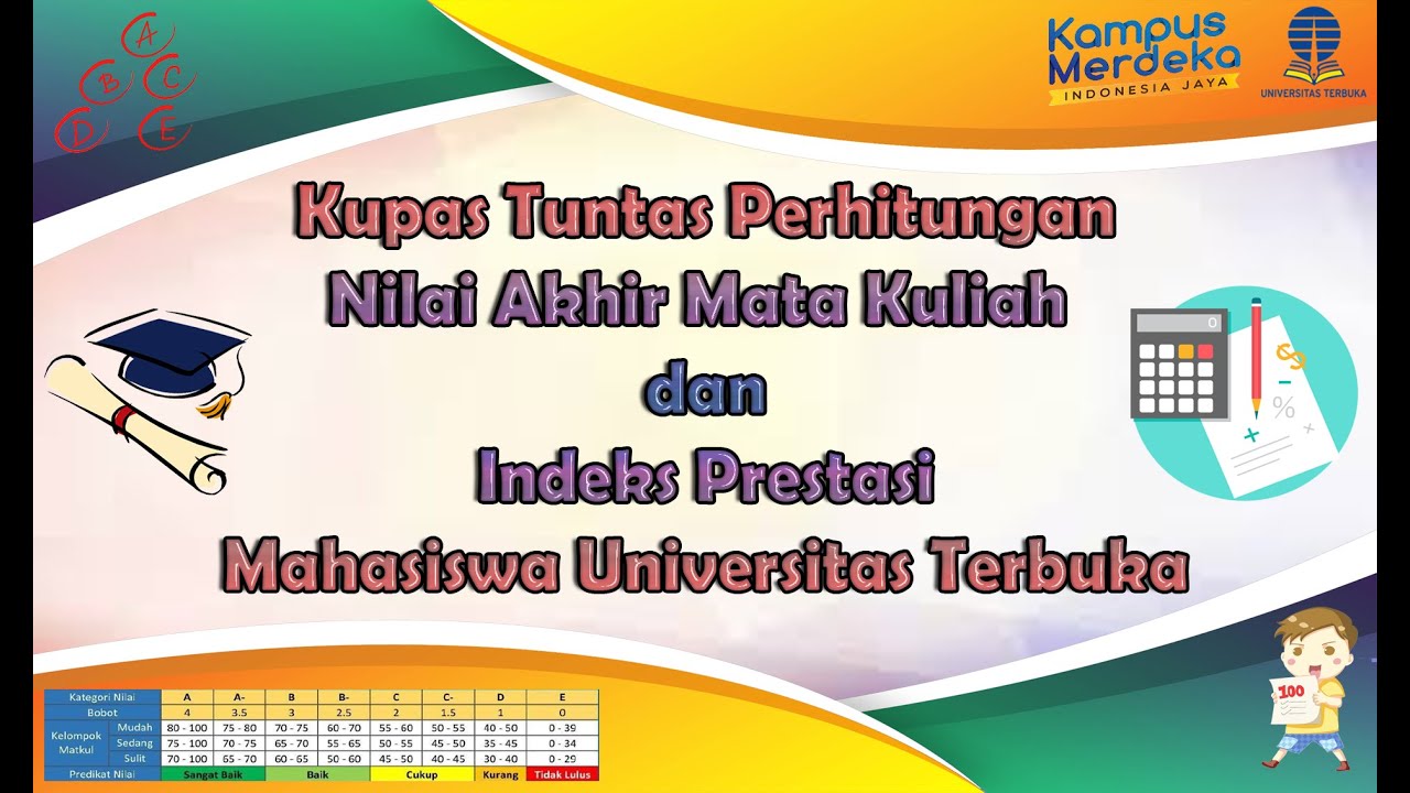 Kupas Tuntas Cara Menghitung (Simulasi) Nilai Akhir Mata Kuliah V2 | Informasi Universitas Terbuka