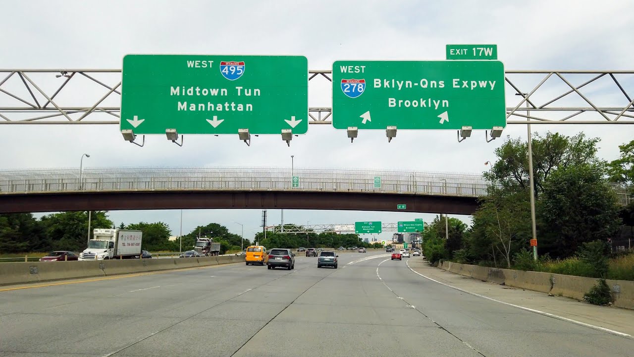 4K Highway - I-495 & I-278 Queens to Brooklyn NYC