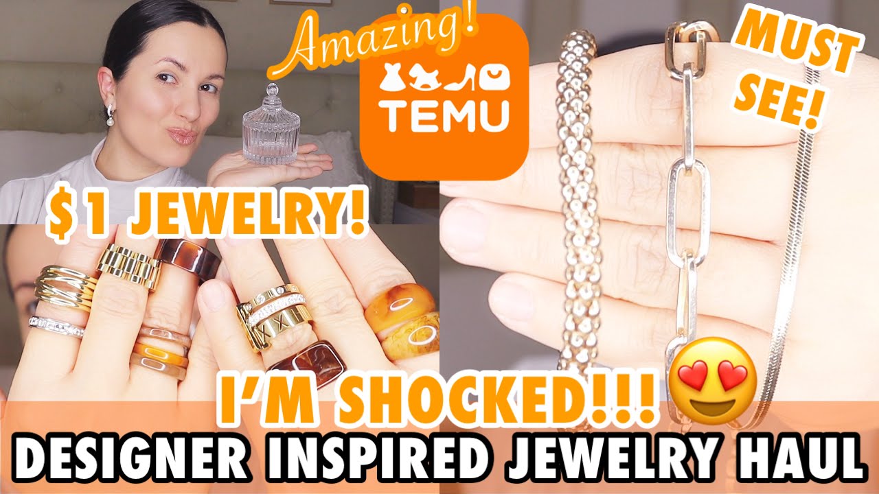 HUGE TEMU JEWELRY & accessories HAUL + Try on | designer Highend inspired Jewelry