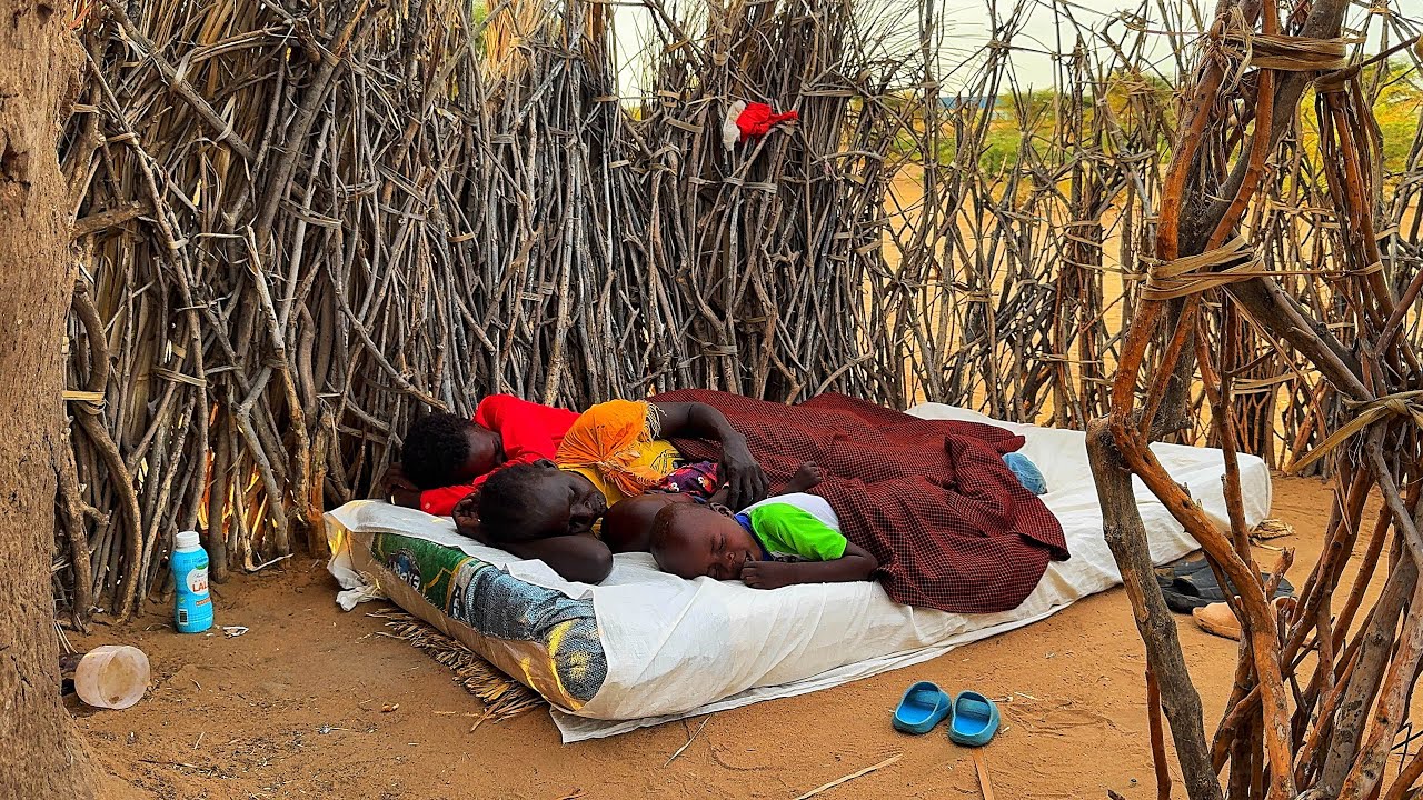 A Beautiful African Village Night 🌙 Sleeping Outside + Cooking Breakfast on Firewood