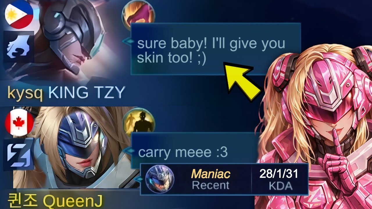 I MET THIS RIZZ ALPHA IN SOLO RANK!! He didn't expect my johnson skills...💅 - MLBB