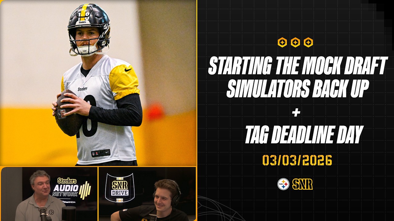 Starting The Mock Draft Simulators Back Up + Tag Deadline | SNR Drive (Mar.3) | Pittsburgh Steelers