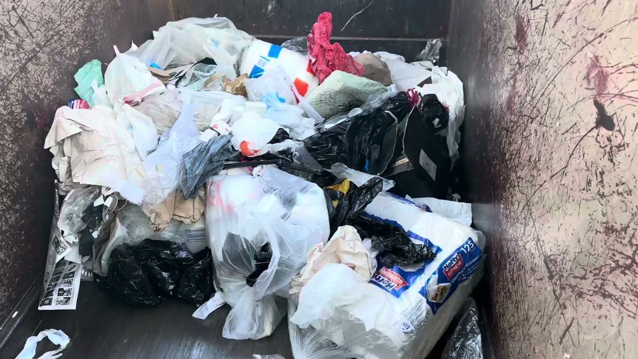 Smashing trash bags ￼