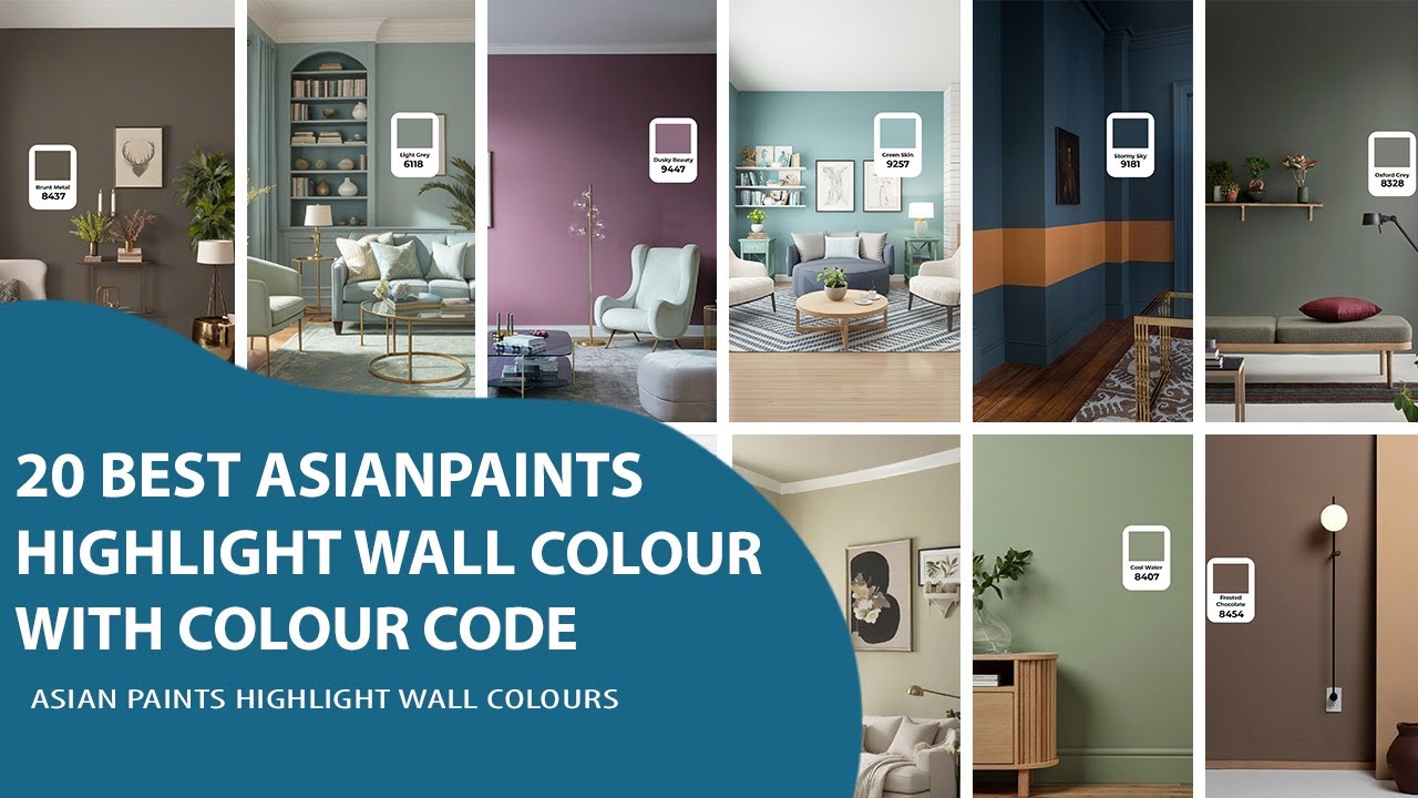 20 ЛУЧШИХ ЦВЕТОВ ДЛЯ ДЕКОРАТИВНЫХ СТЕН ОТ ASIANPAINTS | Сочетание цветов для стен #asianpaints