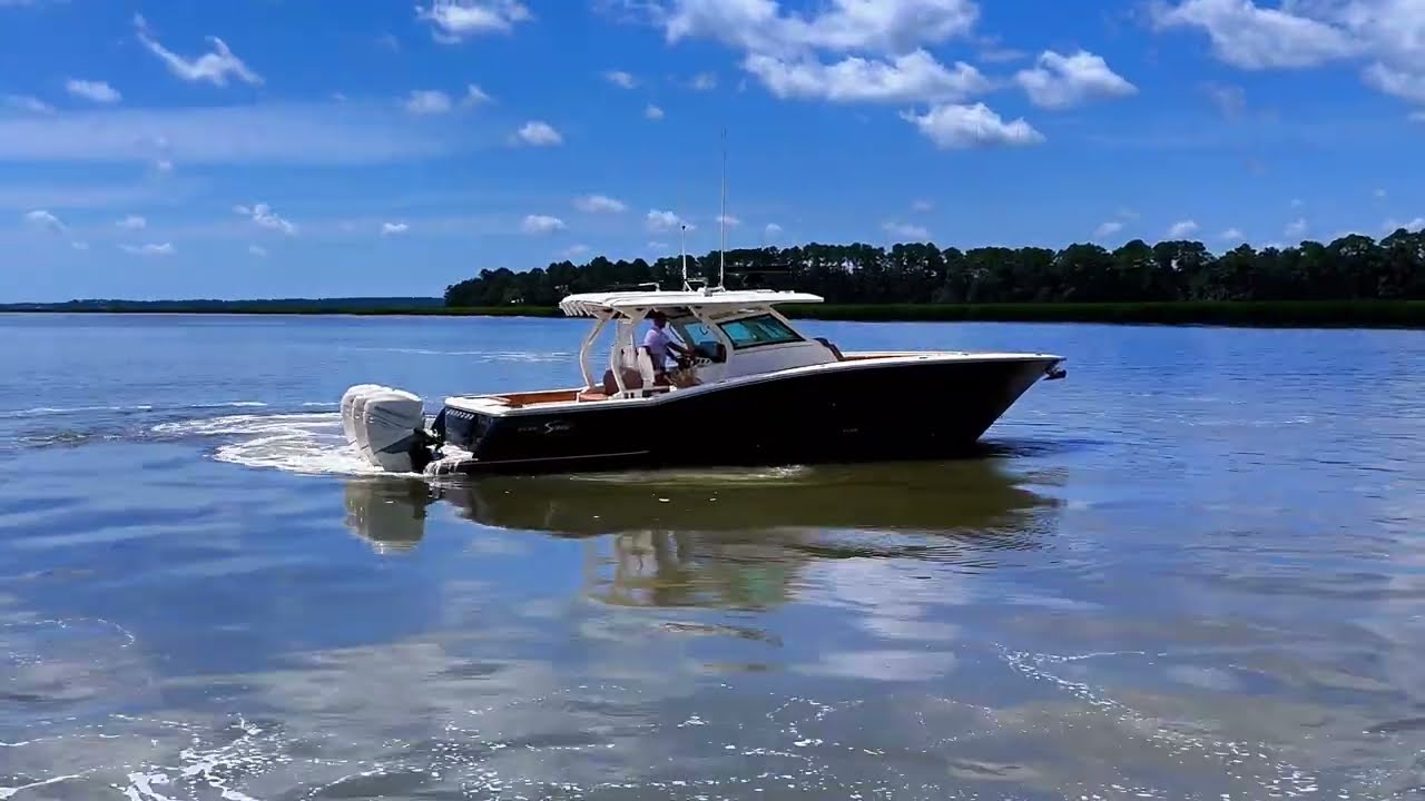 2020 Scout 380 LXF For Sale &ndash; Triple Mercury 350s, Seakeeper 3, Garmin Electronics