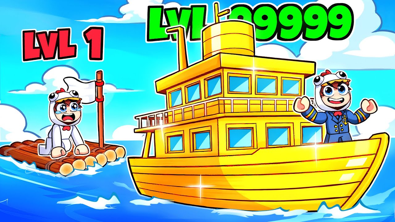 Construire un BATEAU Niveau 1 vs Niveau 999 le plus RAPIDE sur Roblox !