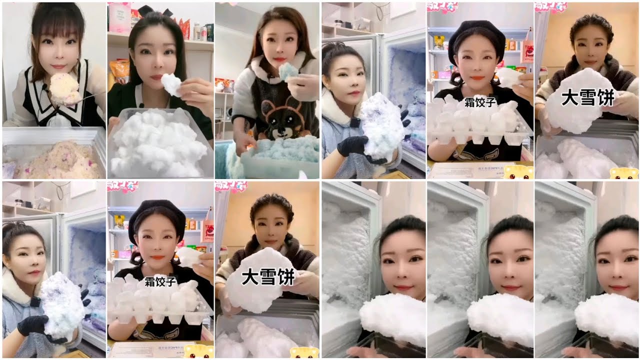 ||ICE QUEEN'S FREEZER FROST 🥶🧊|DUMPLINGS|ICE CHUNKS|ICE SLABS|SPOONFUL ICE EATING ONLY BITES 🧊🥶||