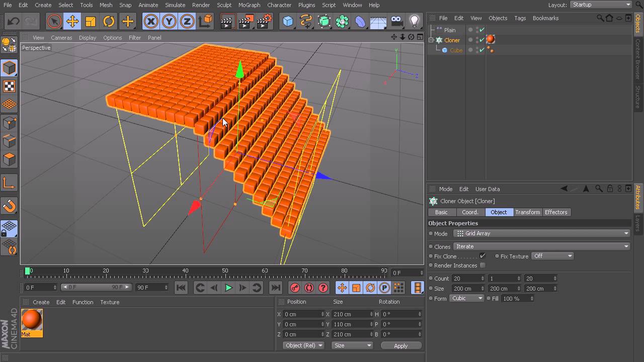 CINEMA 4D Tutorial: The MoGraph Effector tab