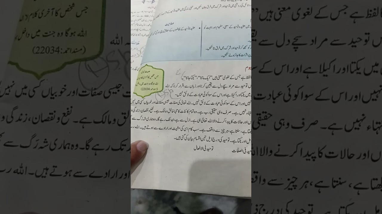 توحید اور اس کا مفہوم #admssions