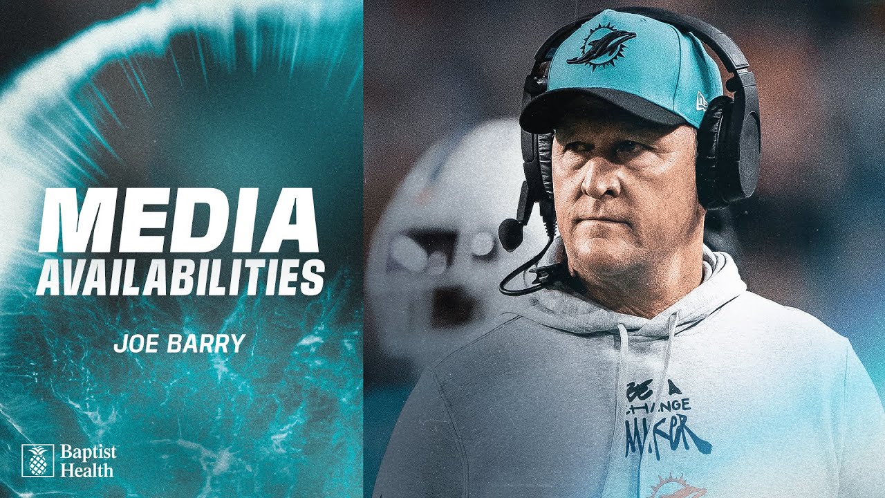 Joe Barry meets with the media | Miami Dolphins