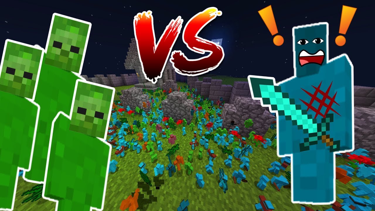Minecraft ZOMBIE APOCALYPSE CLAY SOLDIERS! • Humans VS Zombies