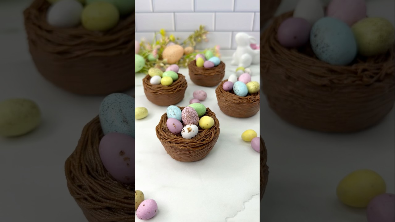 Пасхальные кексы в виде гнезда 🐣🧁 #cakedbyrach #cupcake #easterbaking #nest #cupcakedecorating #s...