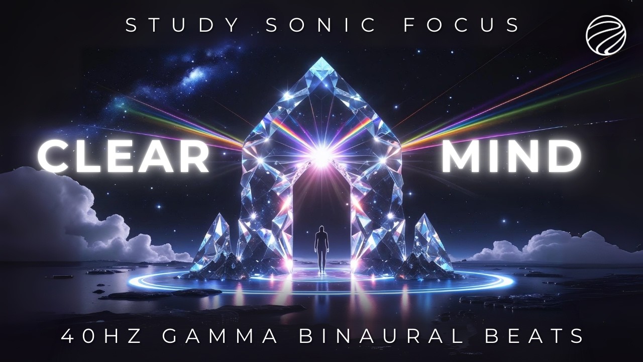 Crystal Thought Matrix | 40Hz Gamma Brainwaves Binaural Beats for Focus, Study & Mental Clarity