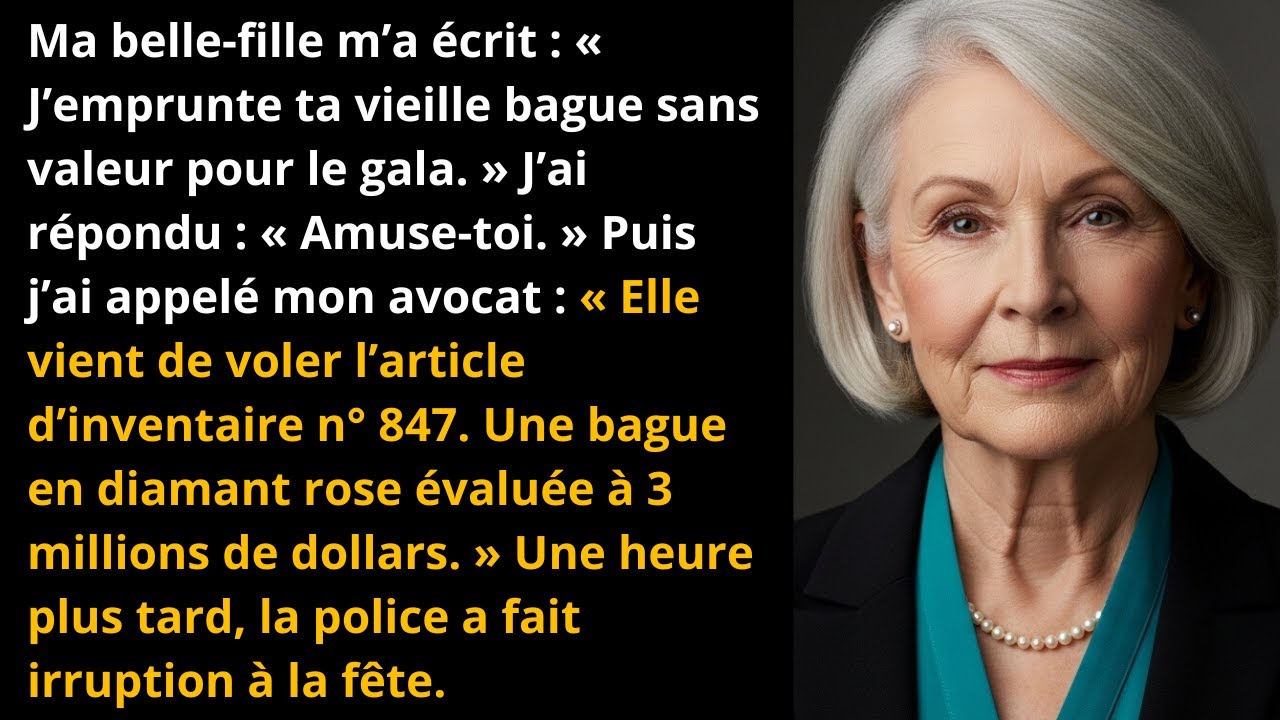 Ma belle-fille a «emprunté» ma bague «sans valeur» pour une fête. C’était un actif de 3 M$...