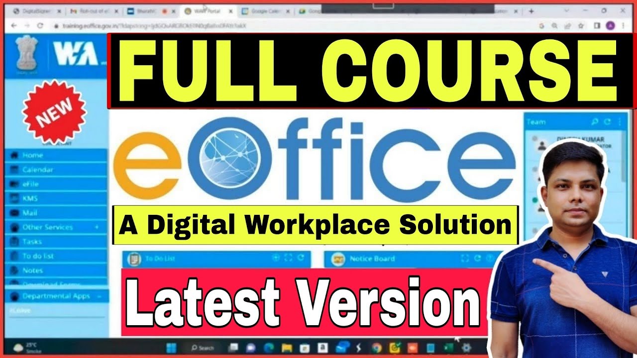 E-Office Latest Version full Tutorial in Hindi | New e-office Features & Options Details Discussion