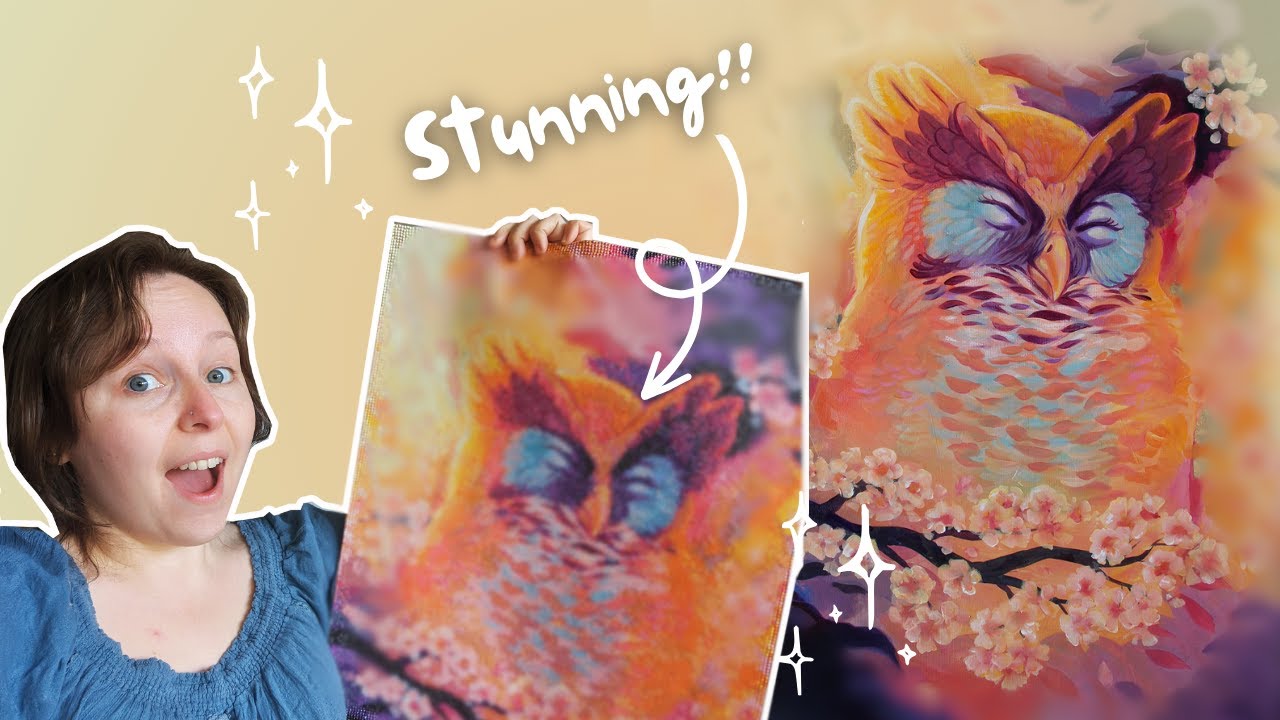 🌸From Canvas to Crystals: Artist tries Diamond Painting her OWN ARTWORK for the first time! 🌸